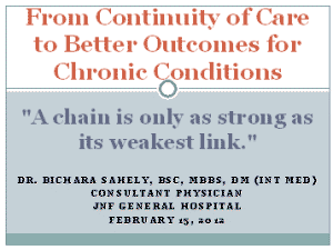 From Continuity of Care to Better Outcomes for Chronic Conditions