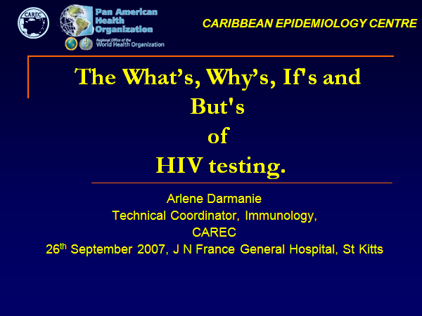 The What’s, Why’s, If's and But's of  HIV testing.